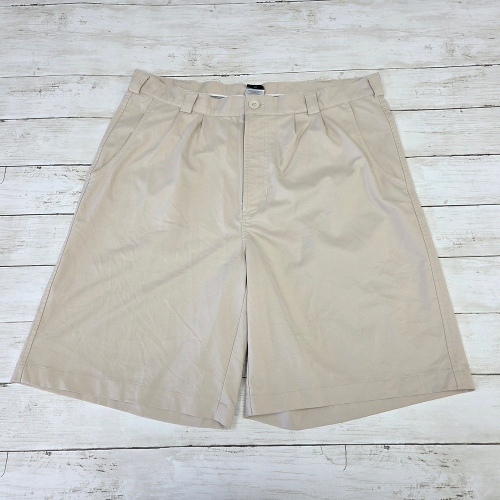 Under Armour Golf Mens Front Shorts Tan‎ Khaki Size 36 Relaxed Fit Activewear